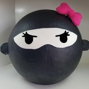 Ninja paper mache head costume